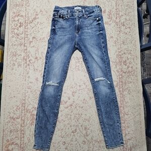 Good American Blue Distressed Women Jeans